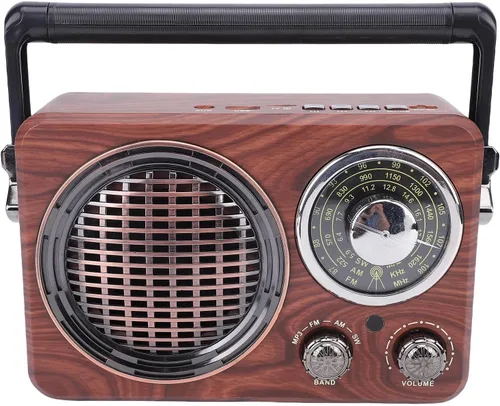 Yoidesu Radio retro portátil, radio de onda corta con Bluetooth AM FM con antena telescópica, cobertura de amplia frecuencia, radio vintage