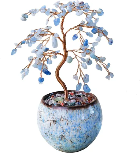 Miniatura 9 de Runyangshi Árbol de la vida de cristal de chakras, árbol de cristal curativo natural grande de 8 pulgadas, que trae dinero, buena suerte, energía