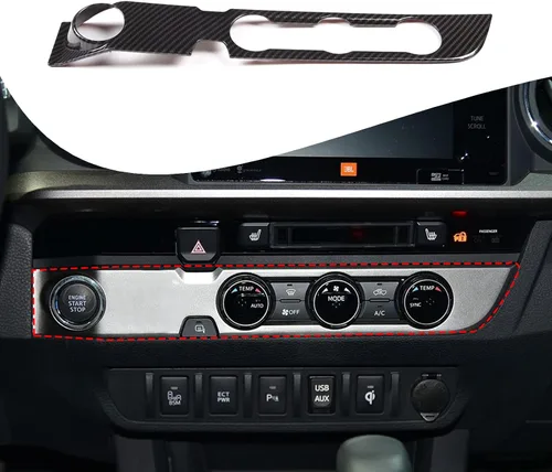Miniatura 16 de Lcojicep Cubierta de panel de botón de aire acondicionado, accesorios de automóvil compatibles con Tacoma 2016-2020