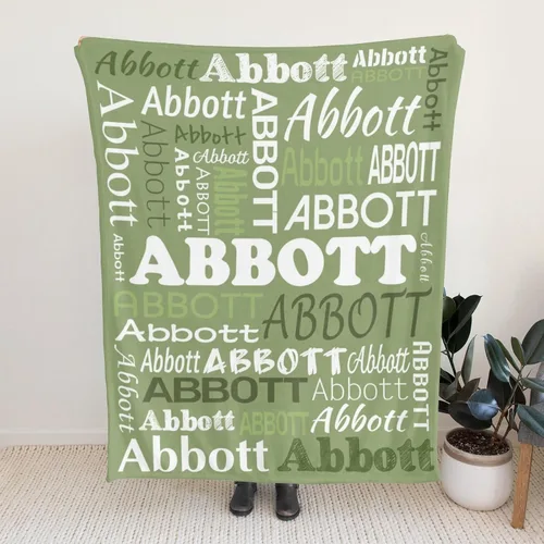 Miniatura 4 de Ships Next Day Custom Blanket with Name Personalized Throw Blanket for Baby Kid Customized Gifts for Dad, Mom, Grandpa, Grandma, Son, Daughter Algae
