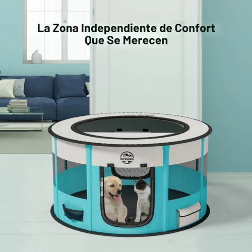 Miniatura 6 de Corralito de Juegos para Perros Corral para Cachorros Interior Jaula para Mascotas Jaula para Perros Pequeños Portátil Plegable Perrera para Gatos