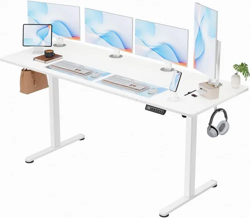 Miniatura 8 de Furmax Escritorio eléctrico de pie de 45 x 24 pulgadas, escritorio de pie para sentarse, altura ajustable, escritorio de oficina en casa con memoria