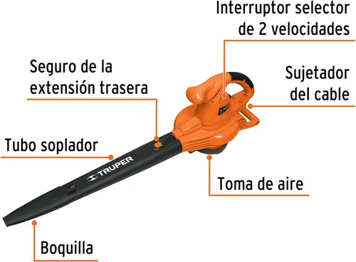 Miniatura 2 de TRUPER SOPLA-1440 Soplador/aspiradora eléctrica 1.440W, con colector de bolsas