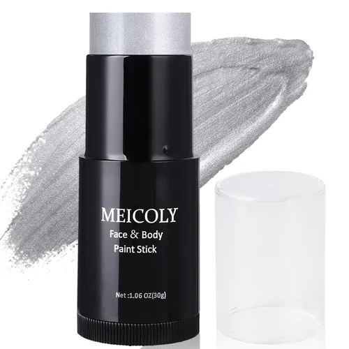 Miniatura 18 de MEICOLY Barra de Pintura Facial y Corporal Naranja (29.99 g), Crema para Cara de Halloween, Efectos Especiales SFX de Calabaza y Tigre, Negro