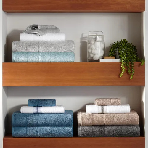 Miniatura 5 de Aston & Arden Aegean - Toallas de baño de felpa sólidas, paquete de 2, 100% algodón turco, 600 GSM, toallas de baño de gran tamaño para spa o hotel