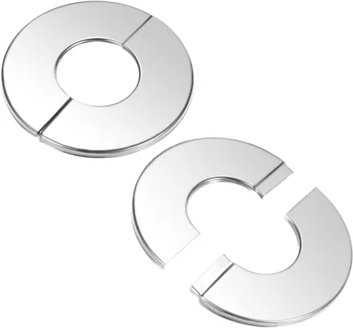 Miniatura 14 de M METERXITY Paquete de 2 bridas divididas de pared, para tubo de diámetro exterior de 0.9 pulgadas/0.866 in, placa de escudo de acero inoxidable