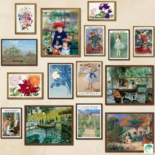 Miniatura 10 de LANCHI95 12 piezas de decoración Dark Academia, imágenes estéticas de decoración oscura melancólica, láminas de arte mural gótico victoriano