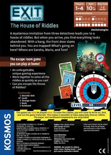 Miniatura 2 de La Casa de los Acertijos Exit: El Juego - Un juego de Kosmos de Thames & Kosmos Experiencia de habitación de escape en casa basada en cartas