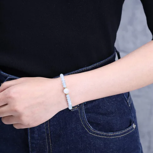 Miniatura 2 de COAI Pulsera simple de cristal curativo con cuentas para mujer
