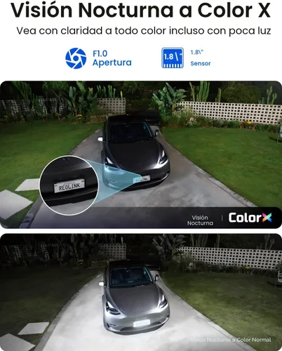 Miniatura 4 de REOLINK Argus 4 Pro Negro, cámaras de seguridad solar inalámbricas para exteriores de 4K de doble lente 180°, visión nocturna ColorX de 8MP