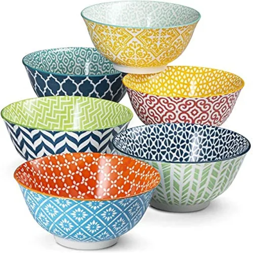 Miniatura 15 de KooK Tazones de sopa, cuenco para cereales, cerámica, cuencos para cocina, microondas, lavavajillas y congelador, platos de porcelana para pasta