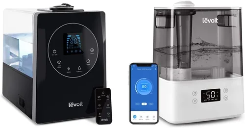 LEVOIT Humidificadores para habitación grande (6 litros), color negro y humidificadores para dormitorio, habitación grande, hogar, 6 L, llenado