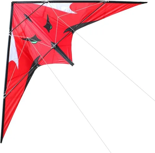 HENGDA KITE - Cometa de rima estelar mejorada de 48 pulgadas, cometa de acrobacias de doble línea para niños y adultos, deportes al aire libre,