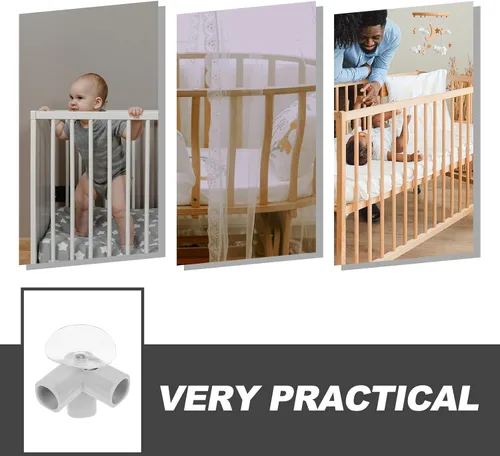Miniatura 7 de ERINGOGO Piezas Conectores de codo Accesorios de junta para seguridad interior y montaje versátil Compatible con patios y puertas de juego