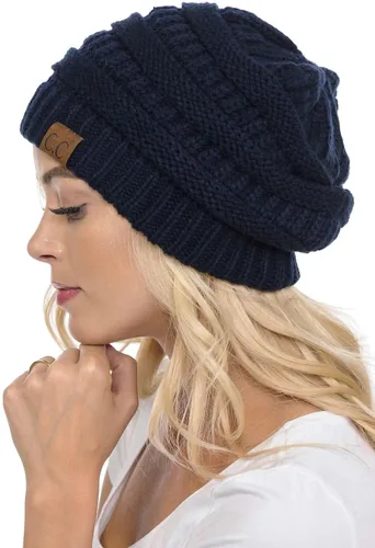 Miniatura 184 de C.C Trendy Warm Chunky Soft Stretch Cable Knit Beanie