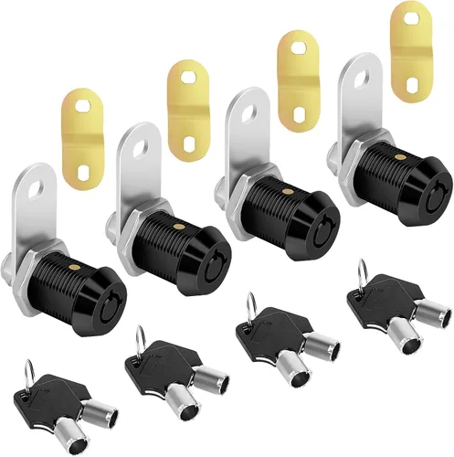 Miniatura 21 de Cerraduras de Leva RV para Puerta de Almacenamiento de 1 Pulgada, Compartimento de RV, 4 Piezas con Llave Igual, Juego de Repuesto para Remolque
