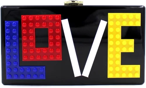 Miniatura 4 de YYW Love Acrylic Clutch, Acrylic Box Evening Clutch Bag Purse Handbag for Women Wedding Party Cocktail Handbag