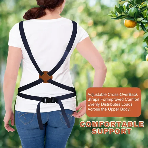 Miniatura 4 de Gardening Apron with Quick Release Pockets for Women and Men, Water Resistant Picking Pouch