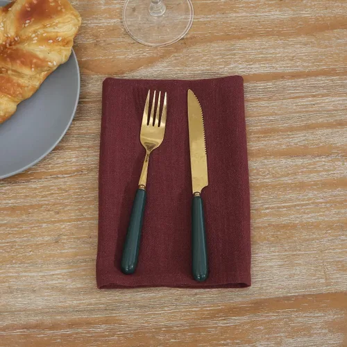 Miniatura 3 de Juego de 6 servilletas de lino de algodón lavable natural, rústico, suave, cómodo y reutilizable, para celebración de bodas y decoración de fiestas