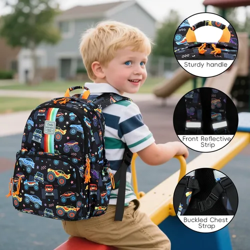 Miniatura 94 de CAMTOP - Conjunto de mochila y lonchera con estampados divertidos para niños de preescolar y primaria), Y0058-2
