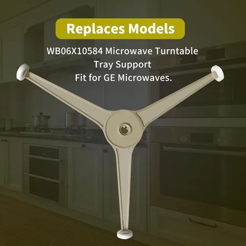 Miniatura 3 de WB06X10584 - Bandeja giratoria para microondas, repuesto para 1085075 EA952406 PS952406, compatible con microondas GE, color gris