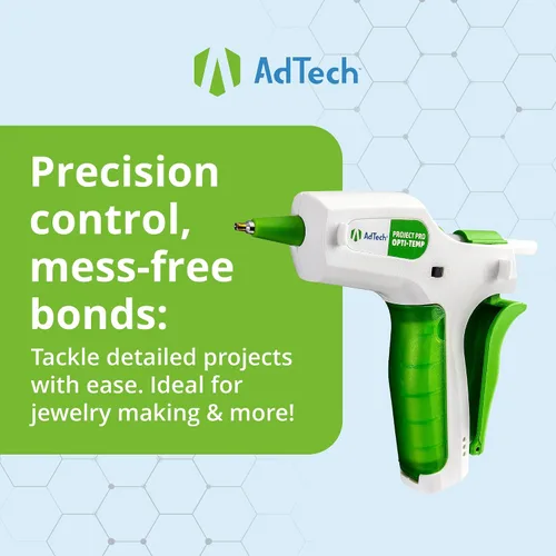 Miniatura 8 de AdTech Project Pro - Pistola de pegamento caliente inalámbrica recargable – Mini pistola de pegamento incluye 10 barras de pegamento Artistick sin