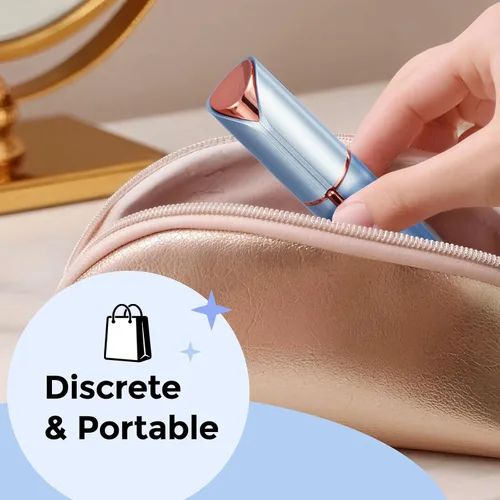 Miniatura 6 de Kradaa Depilación facial para mujeres: maquinilla de afeitar facial eléctrica con luz LED, mini afeitadora sin dolor y resultados instantáneos