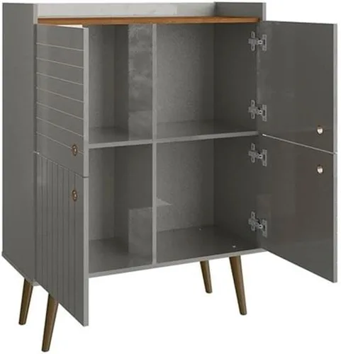 Miniatura 5 de Manhattan Comfort Bogart - Armario decorativo moderno de mediados de siglo de 45.5 pulgadas para uso en la oficina en casa y sala de estar, incluye