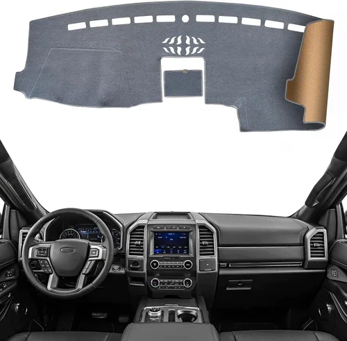 Miniatura 13 de Cubierta de Salpicadero Alfombrilla de Tablero Compatible con Ford F-150 2014-2009 (Sin Modelos HUD), Alfombrilla Antirreflejos para Salpicadero