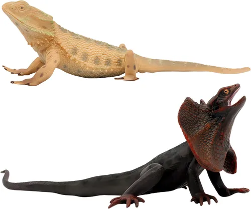 Miniatura 2 de Gemini&Genius Juguetes de lagarto, figuras de lagarto de dragón barbudo, regalo de accesorios de broma, juego aterrador, divertido adorno de pastel