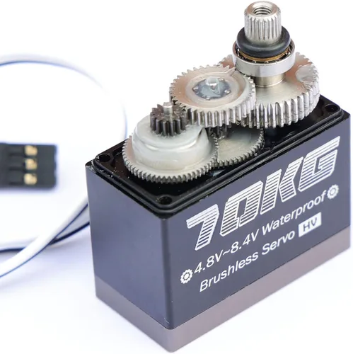 Miniatura 6 de 154.3 lbs Servo, servo sin escobillas de alto par, servo Waterpoof compatible con 1/5,1/6, 1/8, 1/10 RC coche/robot/barco