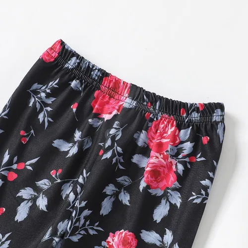 Miniatura 179 de Kucnuzki Conjunto de ropa para bebé niña pequeña, camisa de manga con volantes, pantalón floral, ropa de otoño e invierno para niña