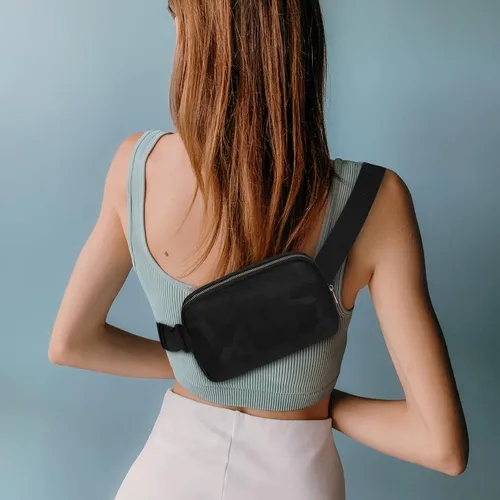 Miniatura 163 de Riñonera cruzada para mujeres y hombres, bolsa para cinturón para senderismo con correa ajustable, riñonera para correr, entrenamiento, deportes