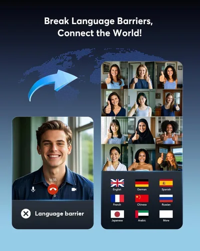 Miniatura 3 de Auriculares de traducción AI en tiempo real, 198 audífonos de traductor de idiomas, Audifonos Traductores Inglés Inglés, auriculares de traducción 3