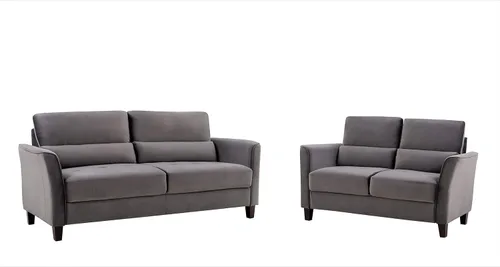 Miniatura 19 de Container Furniture Direct Stoughton - Sofá biplaza tapizado moderno de mediados de siglo con brazos inclinados para sala de estar, 57.88 pulgadas