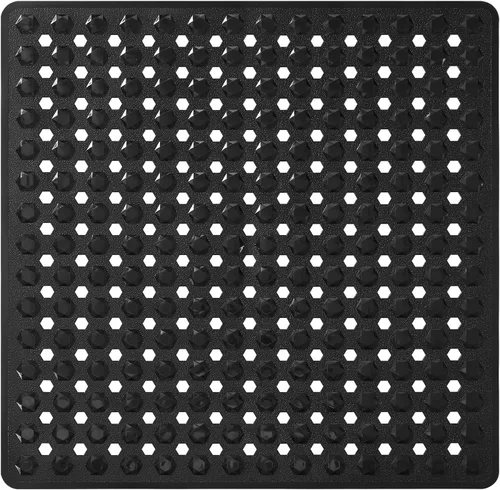 Yimobra Tapete Cuadrado Antideslizante para Piso de Ducha, 21"x21" Tapete para Bañera Lavable a Máquina, Suave para los Pies, Tapete de Baño con