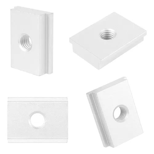 Miniatura 4 de 12 piezas M8 T-Slider para ranura en T, tuerca en T deslizante de aleación de aluminio roscada en T tuerca deslizante en T Bloque de tuerca