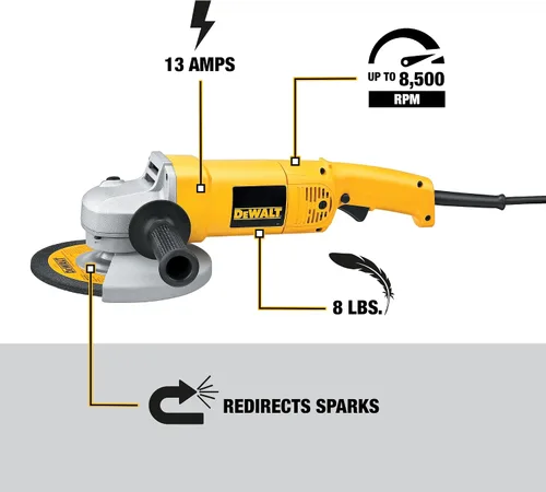 Miniatura 3 de DEWALT DW840K. Amoladora de ángulo con bolsa y ruedas de 7 pulgadas.
