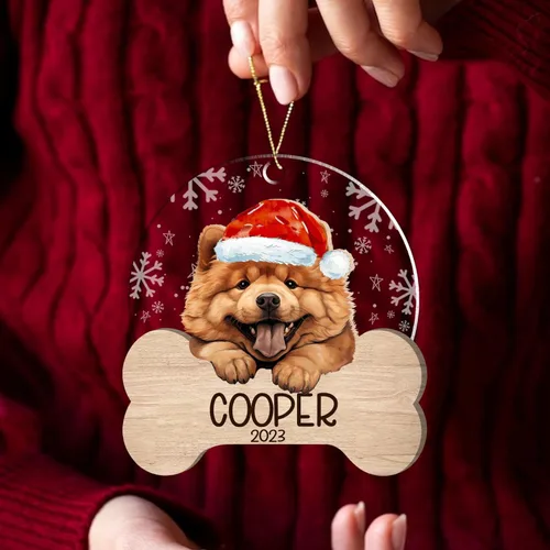 Miniatura 89 de Nazenti American Pit Bull Terrier Adorno de Navidad, adorno de perro fotográfico, adorno de perro personalizado, adornos de fotos de madera