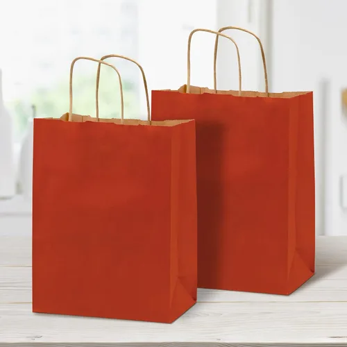 Miniatura 7 de Prime Line Packaging Bolsas de regalo rojas, bolsas de regalo de papel kraft mini con asas, bolsas de mano para vacaciones, regalos de Navidad