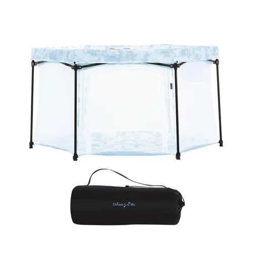 Miniatura 12 de Dream On Me Onyx - Corralito para bebé, puerta de acceso con cremallera, laterales de malla transpirable, colchón acolchado suave y cómodo, diseño