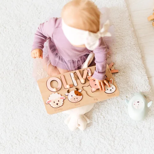 Miniatura 2 de Rompecabezas de nombre personalizado para niños, regalos personalizados para bebés, rompecabezas con nombre personalizado para niños pequeños de 1 a