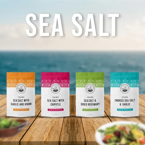 Miniatura 7 de Sal marina de Colima Nuevos sabores – Sal marina escamosa 100% natural con cuatro sabores diferentes – Cosechada a mano y sin refinar – Para carnes