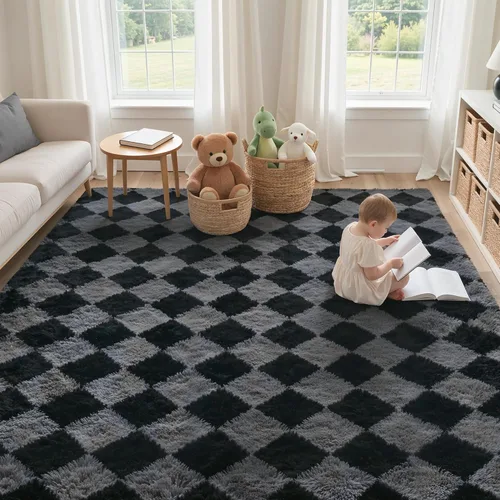 Miniatura 108 de GENIMO Alfombra antideslizante de 2 x 6 pies, lavable para pasillos de cocina, alfombras de cocina modernas abstractas, alfombra ligera de pelo bajo