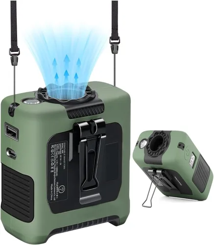 Miniatura 10 de Ventiladores portátiles con flujo de aire fuerte ventilador de cintura personal con tiempo de funcionamiento máximo de 40 horas, ventiladores