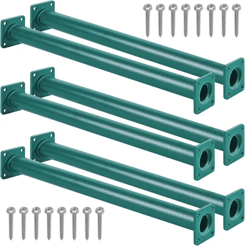 Juego de 6 barras de mono para patio trasero, peldaños de escalera de metal para juegos, asas de escalada de seguridad para patio de juegos al aire