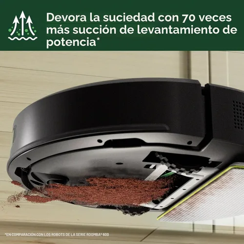 Miniatura 4 de iRobot Roomba 105X Robot Aspirador y Trapeador Combo, Base de Vacío Automático, Autovaciado hasta 75 días, Succión de Elevación de Potencia 70×