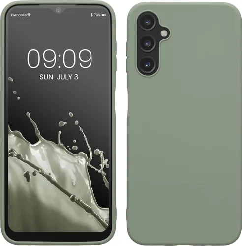 Miniatura 8 de kwmobile Funda compatible con Samsung Galaxy A23 4G / 5G - Funda de silicona TPU metálica suave y delgada - Rojo oscuro metálico