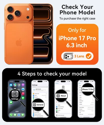 Miniatura 2 de CANSHN Funda magnética compatible con iPhone 17 Pro, mejorada [protección completa de la cámara] [compatible con Magsafe] [mate translúcido] funda