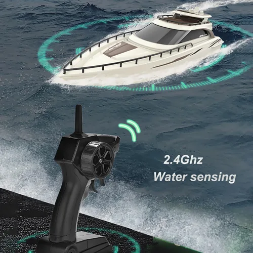 Miniatura 6 de Barco a control remoto 4CH Eléctrico Watercraft RC Vela Crucero Barco Yate 9.3 mi/h para piscina de lago 14y+ principiantes